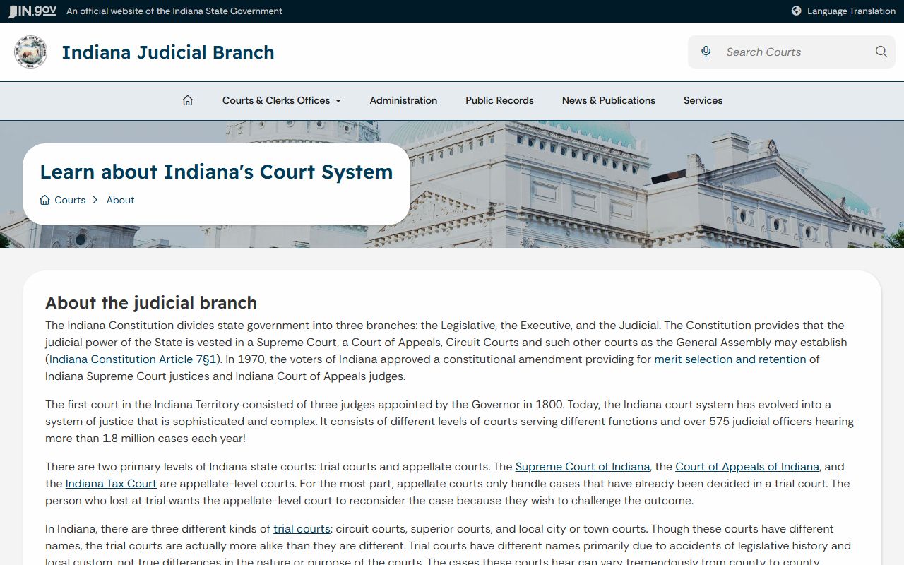 Fayette County Clerk records Indiana court structure