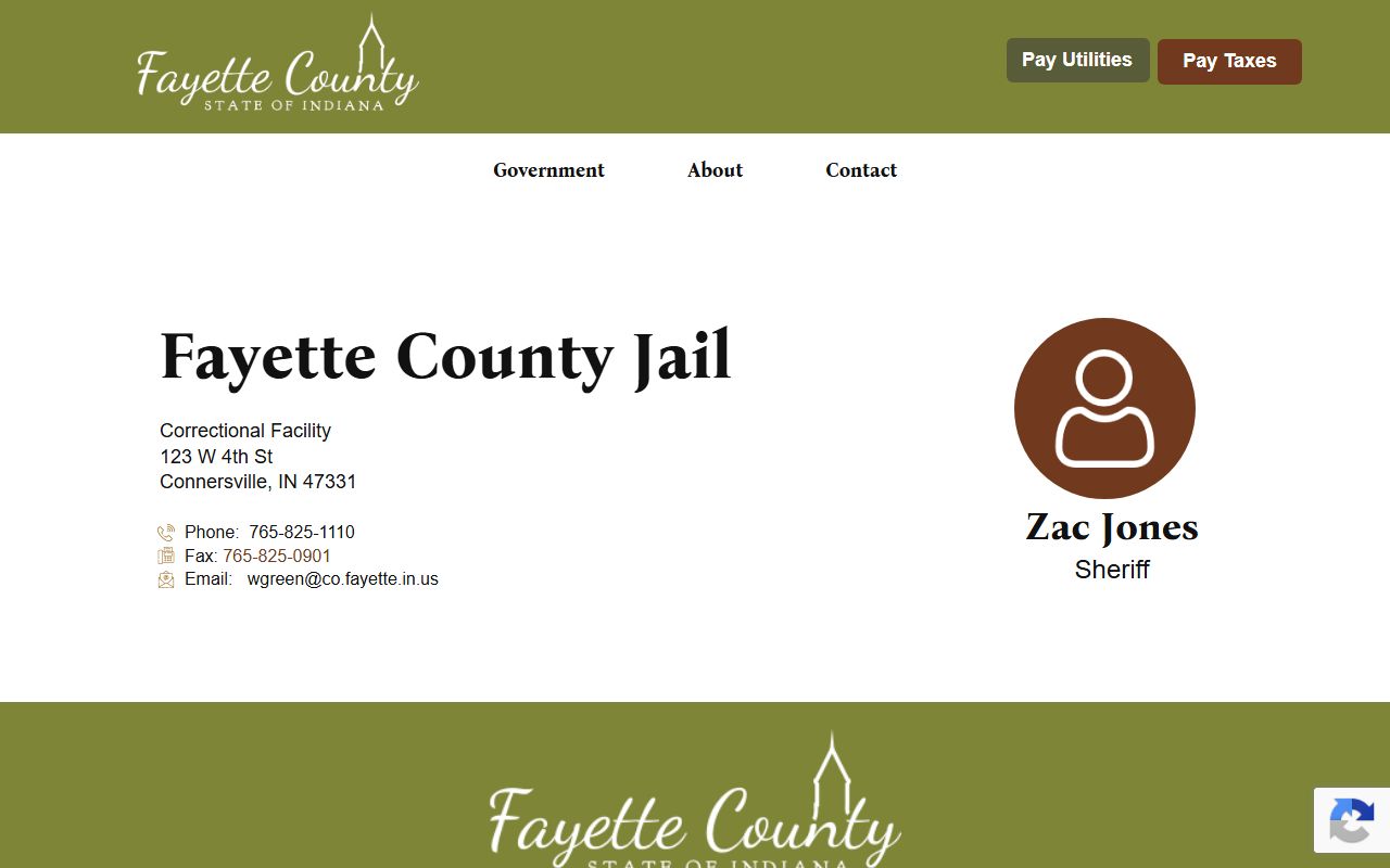 Fayette County arrest records jail page