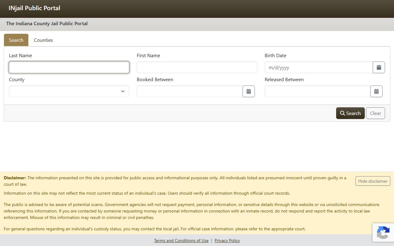 Fayette County arrest records INjail portal