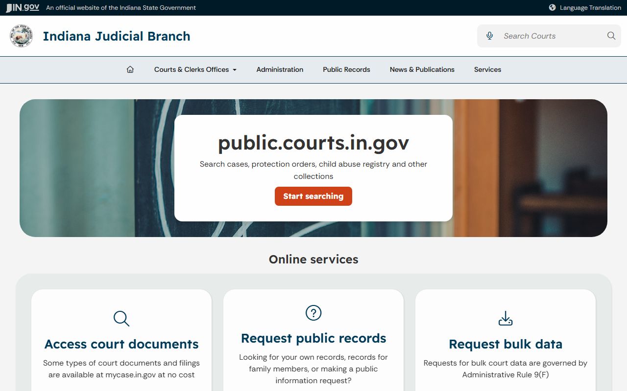 Fayette County court records Indiana public records gateway