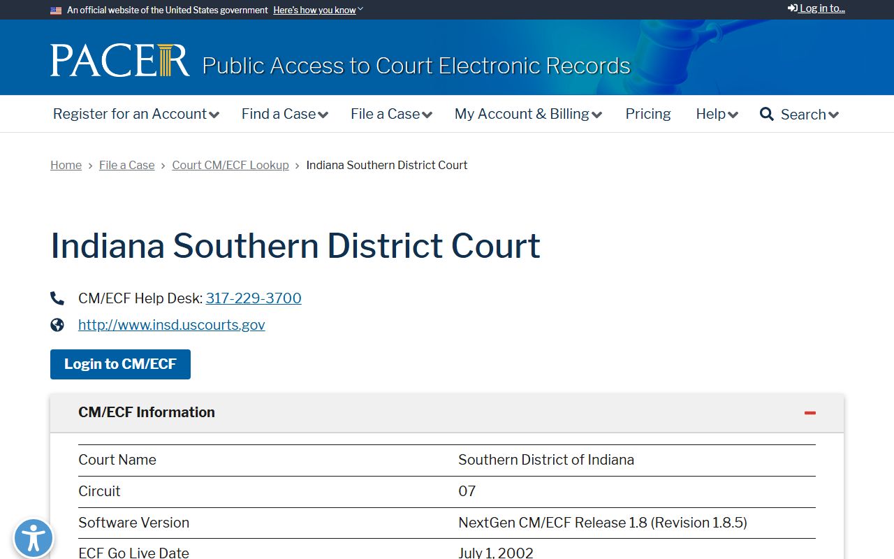 Fayette County trial court records PACER federal lookup