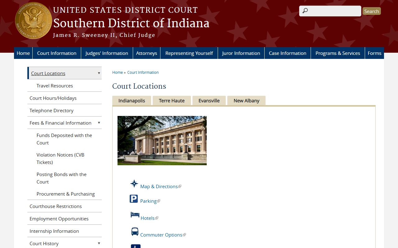 Fayette County trial court records Southern District federal distinction