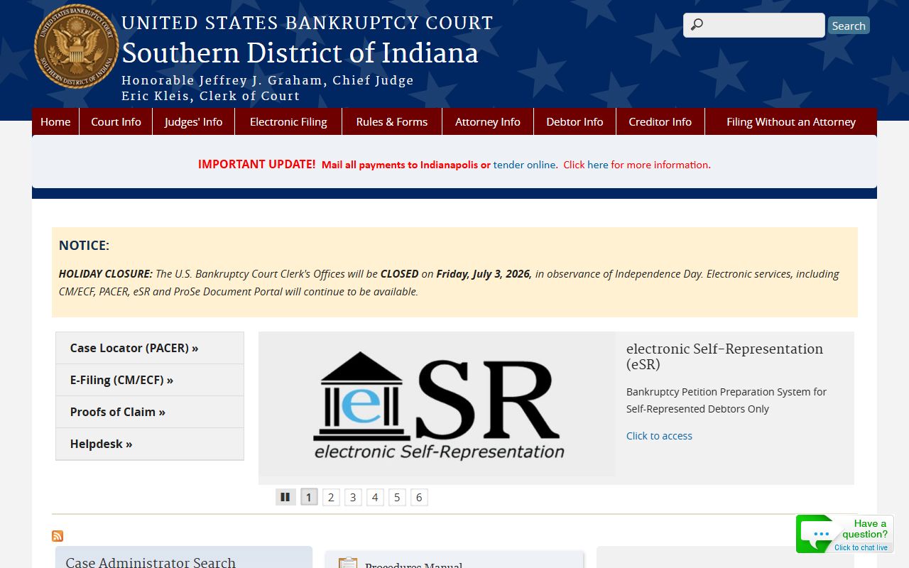 Fayette County inmate records federal bankruptcy court boundary