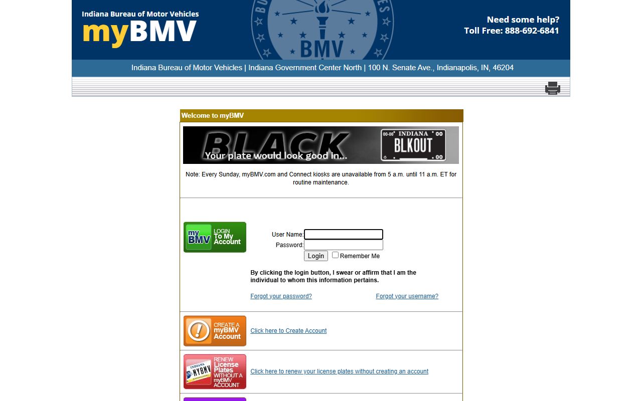 Fayette County traffic citation lookup through Indiana myBMV driver services